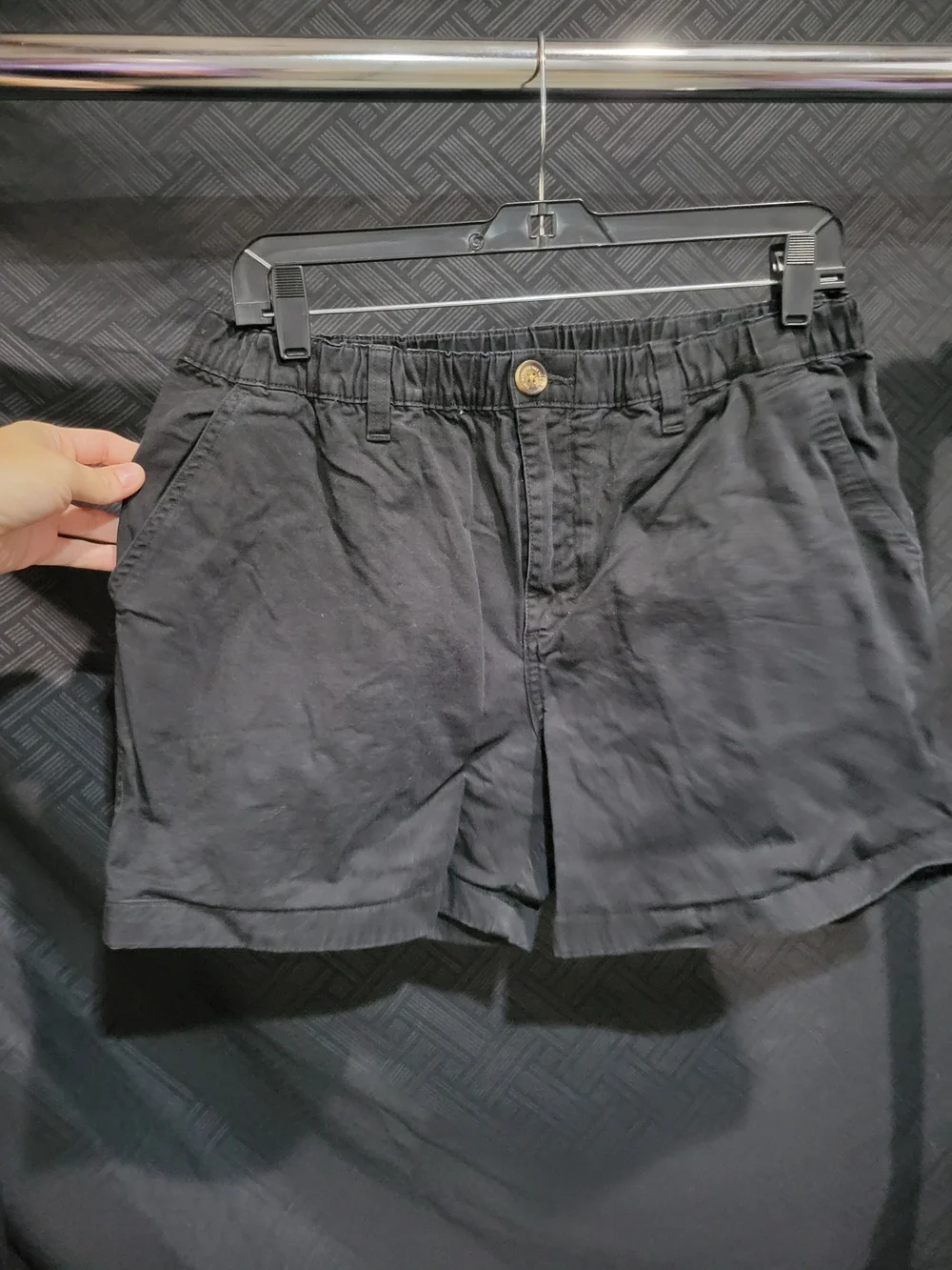 Chubbies Men L Black Stretch Cotton Chino Shorts 5.5 Inseam The Weekend Arrived
